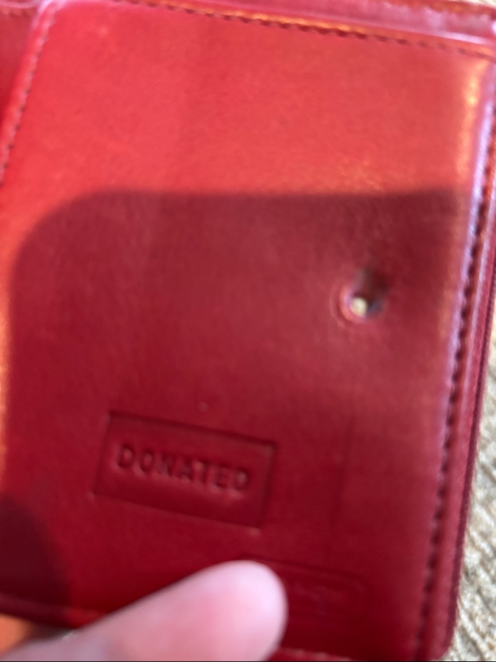 Vintage Coach Donated Compact Red Leather Zip Wallet - Picture 6 of 6